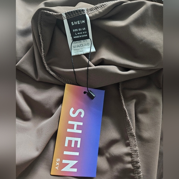 One shoulder brown dress - Picture 5 of 5